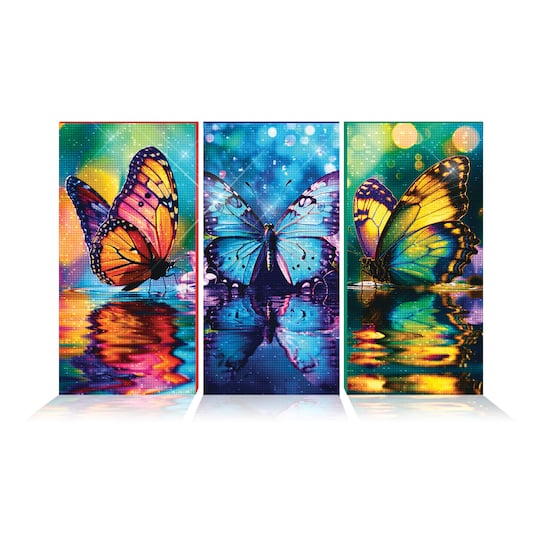 ArtSkills® Brilliant Art Enchanted Butterflies Stretched Canvas Diamond Painting Kit